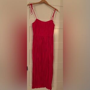 Ulla Johnson Fuscia Pleated Dress